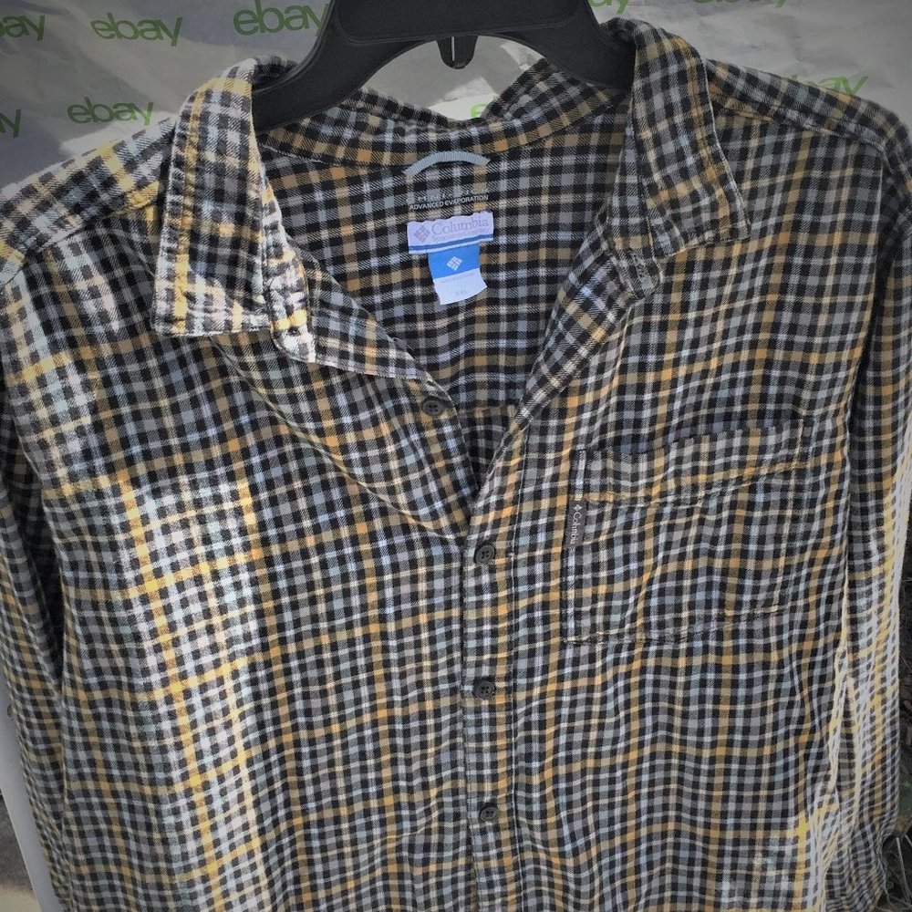 COLUMBIA Hiking Shirt Omni-Wick Advanced Evaporation XXL Black/Gold/White